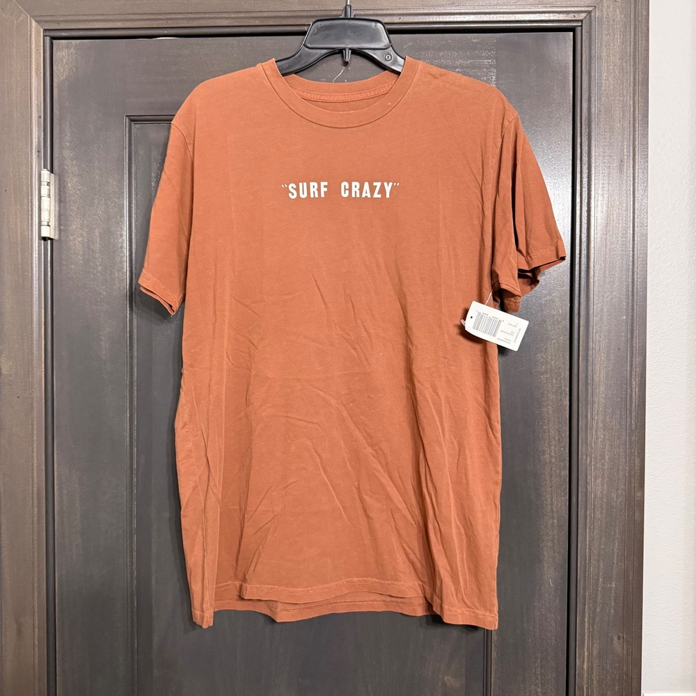 Outerknown NWT Bruce Brown Films Surf Crazy Organic Cotton Tee Rust Orange Men M